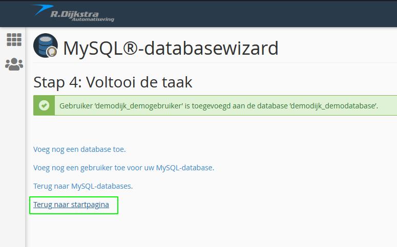 Afronden MySQL databasewizard